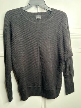☀️Worthington Black Ribbed Crew Neck Sweater